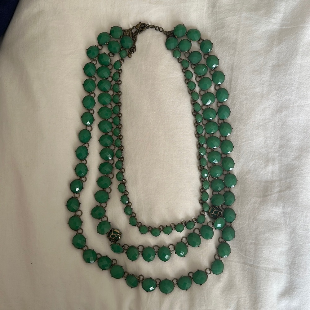 Jade statement necklace